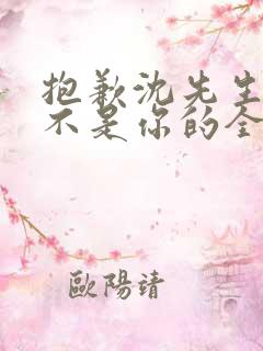 抱歉沈先生孩子不是你的全集免费观看