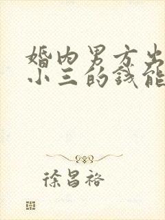 婚内男方出轨给小三的钱能要回来吗