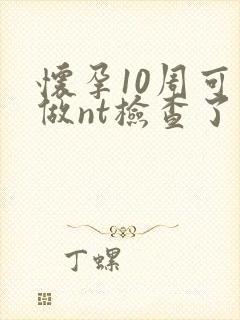 怀孕10周可以做nt检查了吗