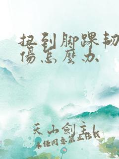 扭到脚踝韧带拉伤怎么办