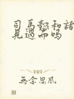 司马懿和诸葛亮见过面吗