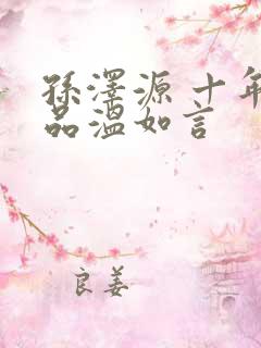 孙泽源 十年一品温如言