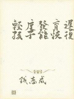 轻度发育迟缓的孩子能恢复正常吗