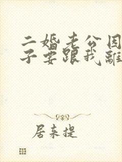 二婚老公因为孩子要跟我离婚