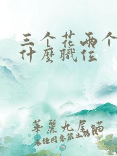 三个花两个杠是什么职位