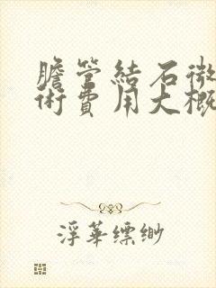 胆管结石微创手术费用大概多少钱