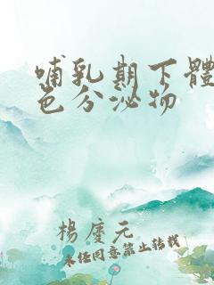 哺乳期下体流黄色分泌物