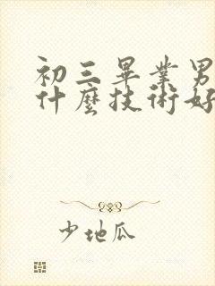 初三毕业男生学什么技术好