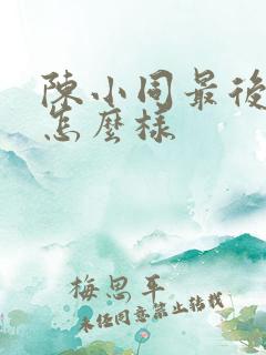 陈小同最后结局怎么样