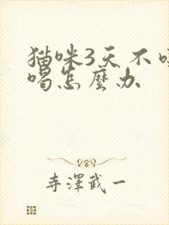 猫咪3天不吃不喝怎么办