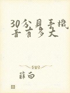 30分贝手机声音有多大