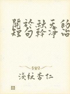 关于秋天的文案短句干净治愈