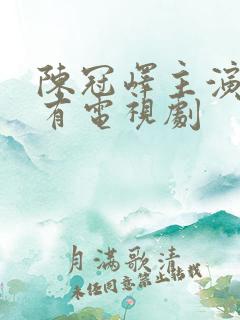 陈冠峄主演的所有电视剧