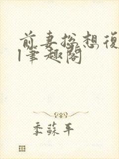 前妻总想复婚gl笔趣阁