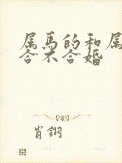 属马的和属猴的合不合婚