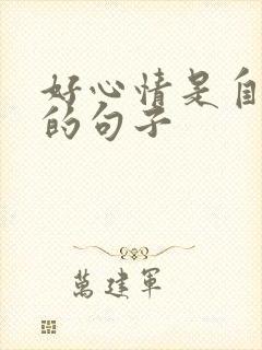 好心情是自己给的句子