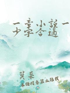 一章小说一般多少字合适