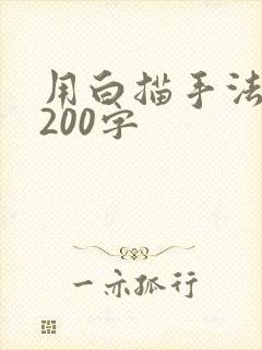 用白描手法写人200字
