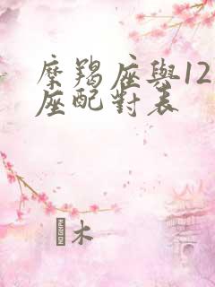 摩羯座与12星座配对表