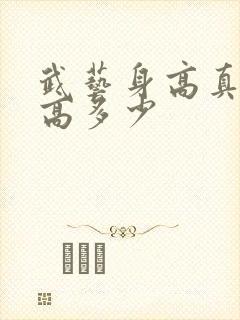 武艺身高真实身高多少