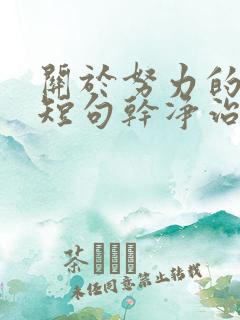 关于努力的文案短句干净治愈