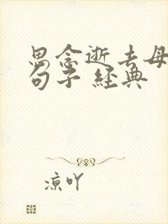 思念逝去母亲的句子 经典