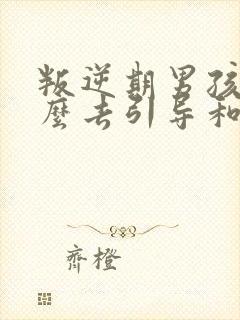 叛逆期男孩子怎么去引导和沟通