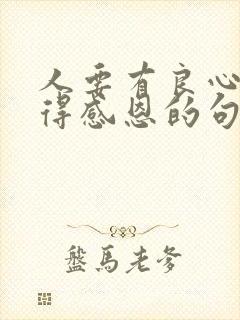 人要有良心要懂得感恩的句子