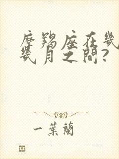 摩羯座在几月到几月之间?