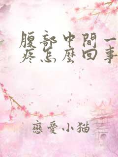 腹部中间一按就疼怎么回事