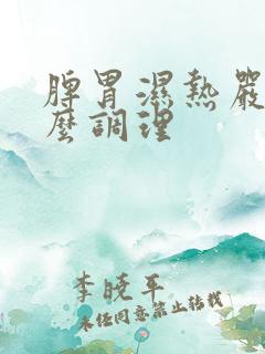 脾胃湿热严重怎么调理