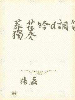 葬花吟d调笛子独奏