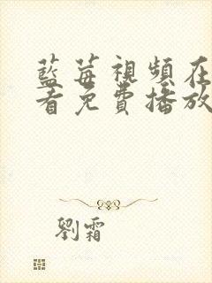 蓝莓视频在线观看免费播放电视剧的