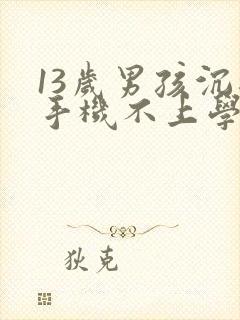 13岁男孩沉迷手机不上学怎么办