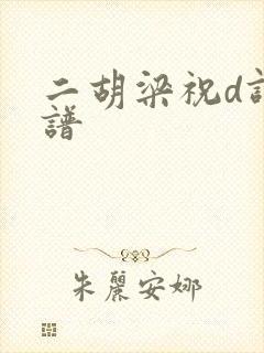 二胡梁祝d调简谱