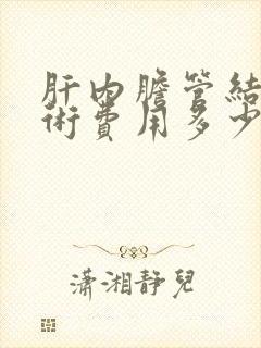 肝内胆管结石手术费用多少钱