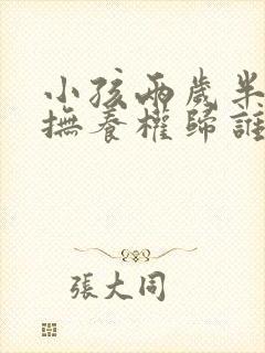 小孩两岁半离婚抚养权归谁抚养