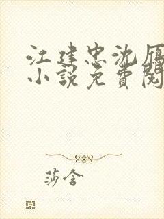 江建忠沈雁冰的小说免费阅读