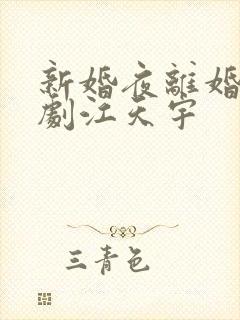 新婚夜离婚时短剧江天宇