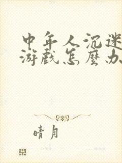 中年人沉迷网络游戏怎么办