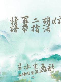 情罪二胡d调简谱带指法