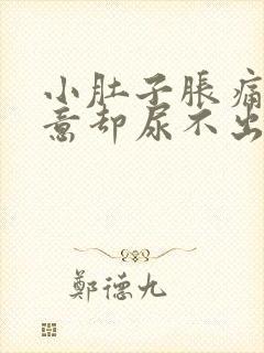 小肚子胀痛有尿意却尿不出来