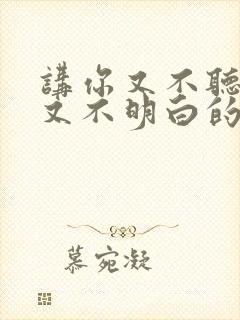 讲你又不听听你又不明白的句子