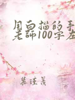 用白描的手法写老师100字左右