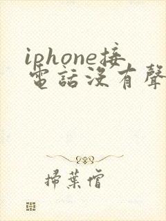 iphone接电话没有声音