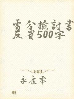 处分检讨书自我反省500字