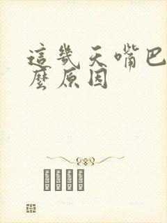 这几天嘴巴苦什么原因