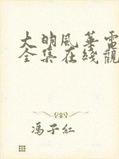 大明风华电视剧全集在线观看免费高清