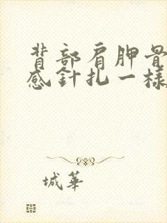 背部肩胛骨刺痛感针扎一样