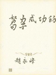 努力成功的经典句子